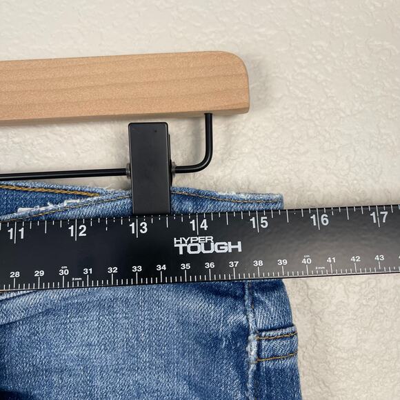 Frame Le Boy Denim Jeans Picadilly Blue Size 27 Distressed Ankle Zip Medium Wash - Picture 13 of 14